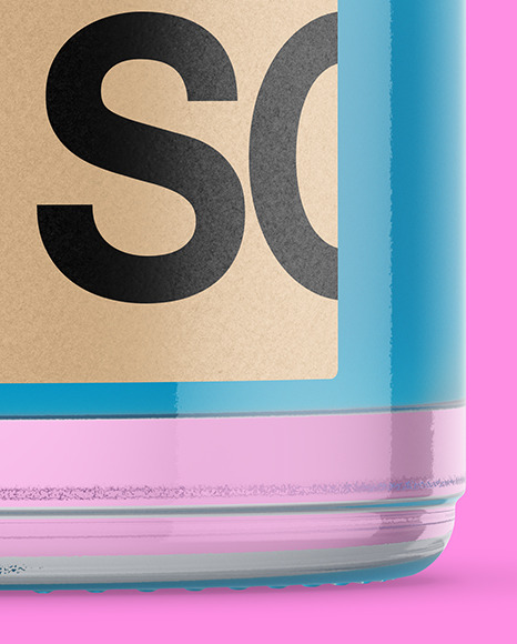 Clear Glass Jar With Colored Gel Mockup Clear Glass Jar With Colored Gel Mockup