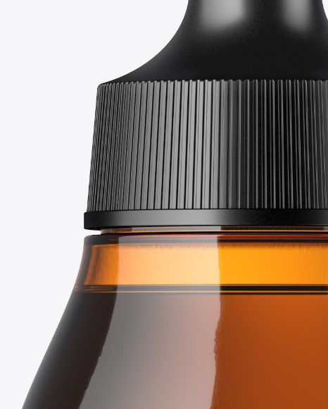 Amber Glass Cosmetic Bottle Mockup Amber Glass Cosmetic Bottle Mockup