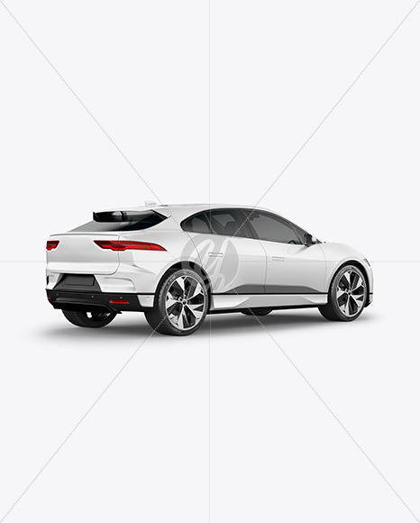 Download Electric Crossover SUV Mockup - Back Half Side View Free Mockups