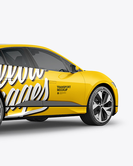 Download Electric Crossover Suv Mockup Back Half Side View In Vehicle Mockups On Yellow Images Object Mockups