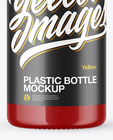 50ml Glossy Plastic Bottle Mockup PSD #1