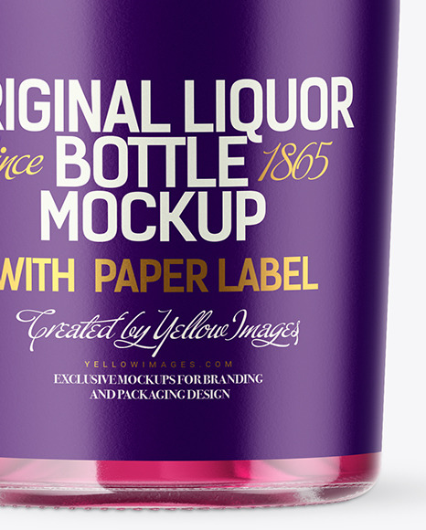 Clear Glass Liquor Bottle Mockup Clear Glass Liquor Bottle Mockup