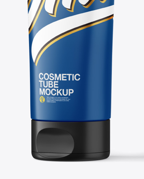 Matte Cosmetic Tube with Kraft Box Mockup PSD #1