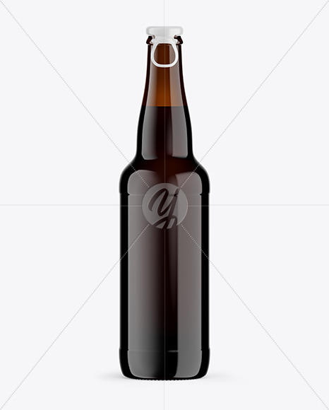 Download Amber Glass Dark Beer Bottle Mockup Free Mockups