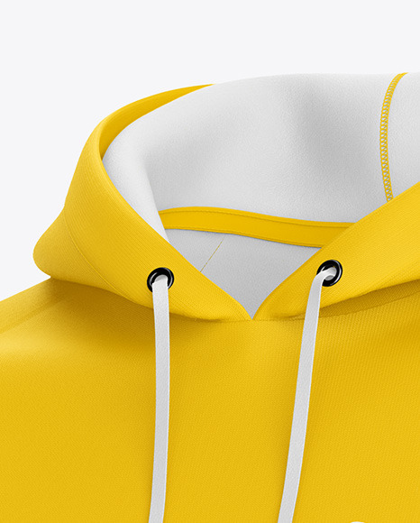 Download Hoodie Mockup - Half Side View in Apparel Mockups on Yellow Images Object Mockups