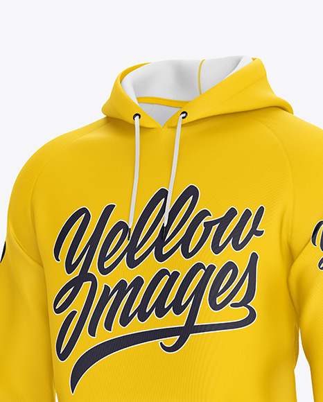 Download Hoodie Mockup Half Side View In Apparel Mockups On Yellow Images Object Mockups