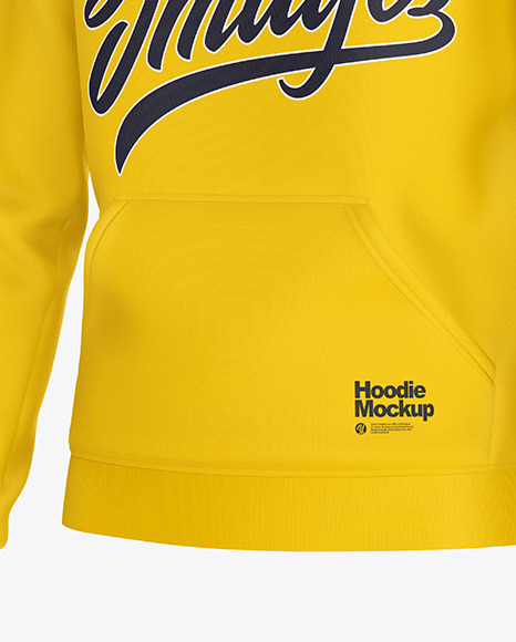 Download Hoodie Mockup - Half Side View in Apparel Mockups on Yellow Images Object Mockups