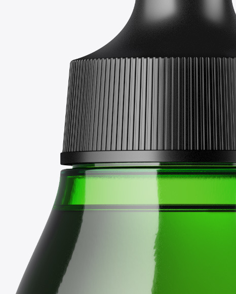 Green Glass Cosmetic Bottle Mockup Green Glass Cosmetic Bottle Mockup