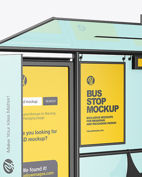Bus Stop Mockup PSD #1
