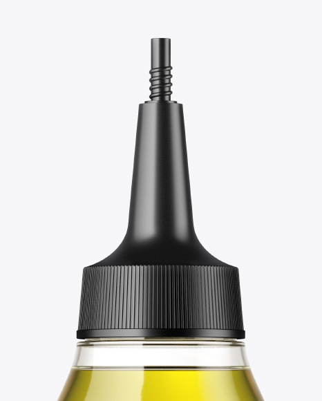 Clear Glass Cosmetic Bottle w/ Oil Mockup Clear Glass Cosmetic Bottle w/ Oil Mockup