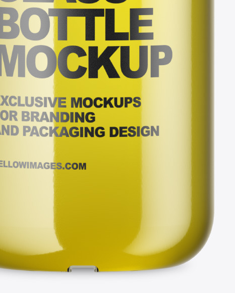Clear Glass Cosmetic Bottle w/ Oil Mockup Clear Glass Cosmetic Bottle w/ Oil Mockup