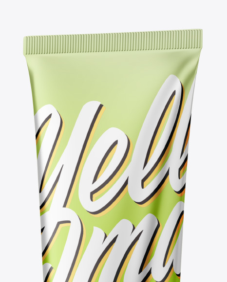 Metallic Cosmetic Tube with Kraft Box Mockup Metallic Cosmetic Tube with Kraft Box Mockup
