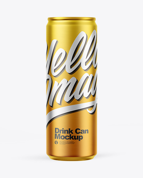 Matte Metallic Drink Can Mockup Matte Metallic Drink Can Mockup