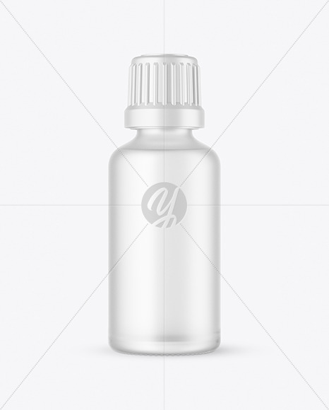 50ml Frosted Glass Bottle Mockup Package Design