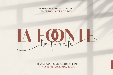 La Foonte | Sans Script Font Duo