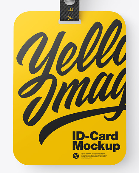 Lanyard w  Plastic ID Card Mockup PSD #1