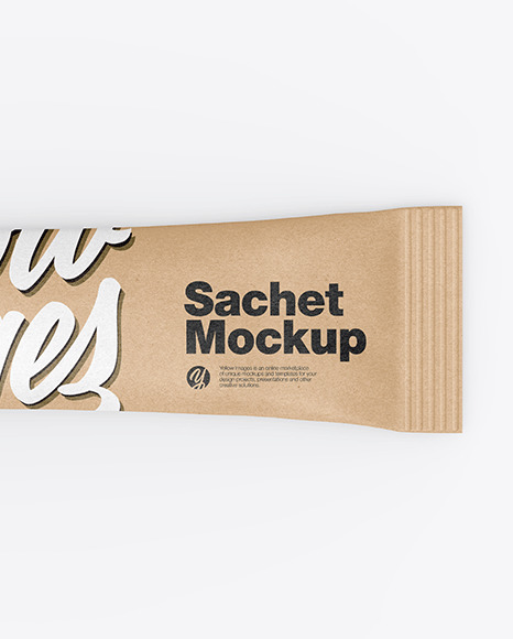 Kraft Stick Sachet Mockup Kraft Stick Sachet Mockup