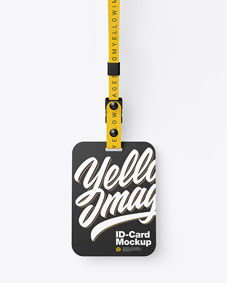 Lanyard w/ Paper ID Card Mockup