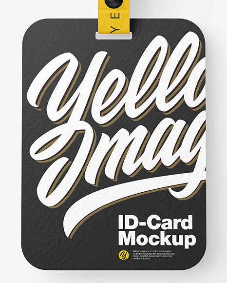 Lanyard w  Paper ID Card Mockup PSD #1