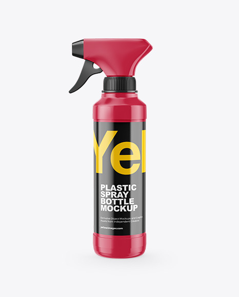 Download Glossy Trigger Spray Bottle Mockup Yellow Author