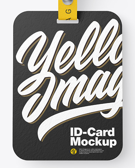 Lanyard w Paper ID Card Mockup PSD #1