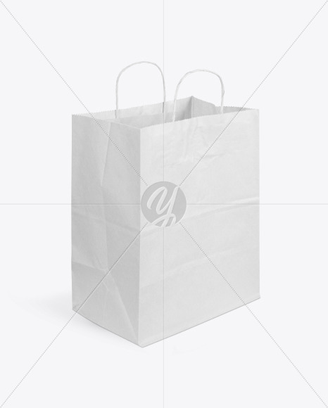 Download Kraft Paper Shopping Bag Mockup In Bag Sack Mockups On Yellow Images Object Mockups