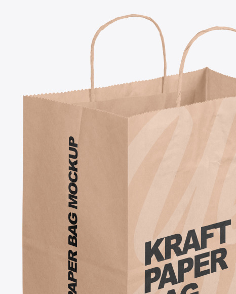 Kraft Paper Shopping Bag Mockup PSD #3