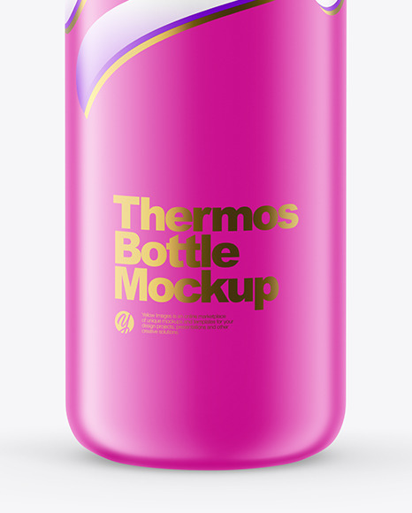 Matte Thermo Bottle Mockup PSD #6