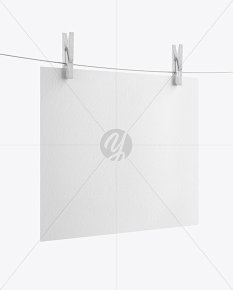 Download Textured Poster A4 w/ Pins Mockup-Half Side View Free Mockups