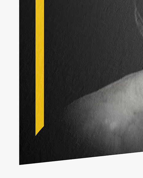 Textured Poster A4 w  Pins Mockup Half Side View PSD #7