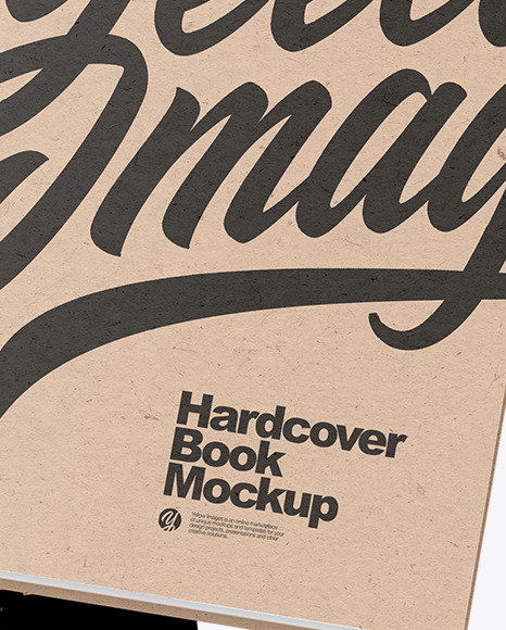 Kraft Paper Hardcover Books Mockup PSD #2