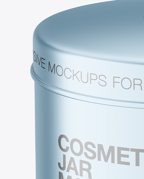 Metallic Cosmetic Jar Mockup Metallic Cosmetic Jar Mockup