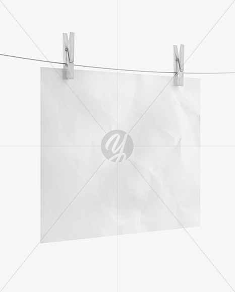 Download Crumpled Poster A4 Mockup - Half Side View Free Mockups