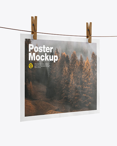 Crumpled Poster A4 Mockup   Half Side View PSD #3