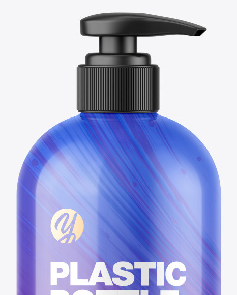 Glossy Bottle w/ Pump Mockup Glossy Bottle w/ Pump Mockup