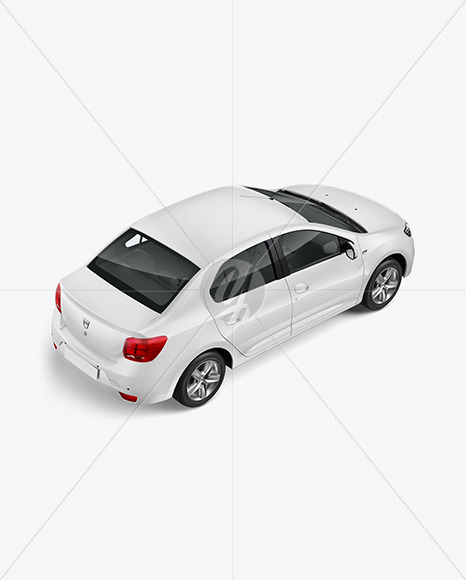 Download Sedan Mockup - Half Side View (High-Angle Shot) Free Mockups