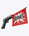 Glock with Flag Mockup