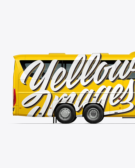 Bus Mockup   Side View PSD #2