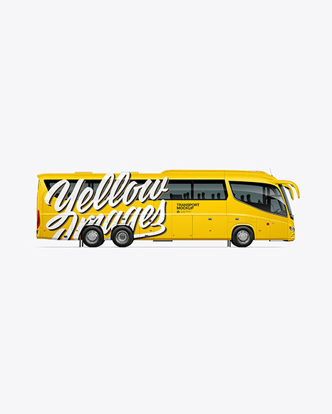 Bus Mockup   Side View PSD #5