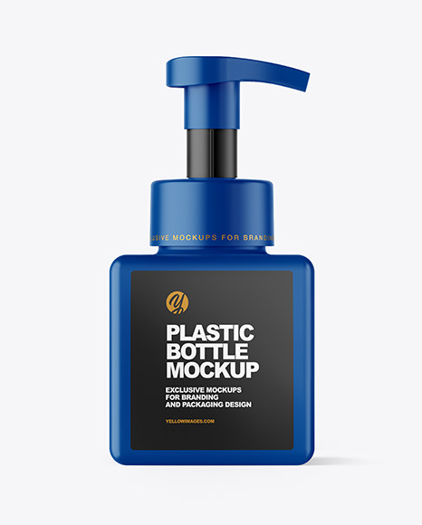 Matte Plastic Bottle with Pump Mockup Matte Plastic Bottle with Pump Mockup