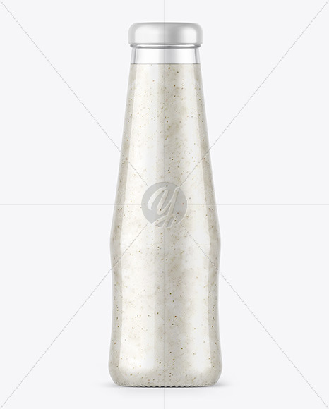 Download Sour Cream Sauce w/ Mushrooms Bottle Mockup Free Mockups