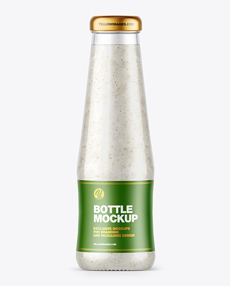 Sour Cream Sauce w/ Mushrooms Bottle Mockup