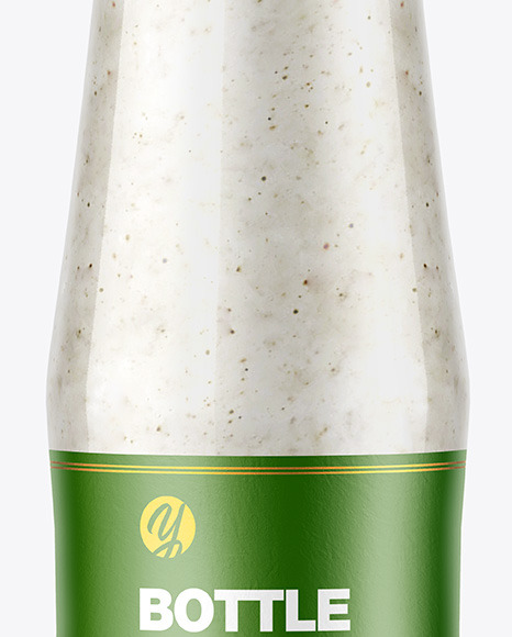 Sour Cream Sauce w/ Mushrooms Bottle Mockup Sour Cream Sauce w/ Mushrooms Bottle Mockup