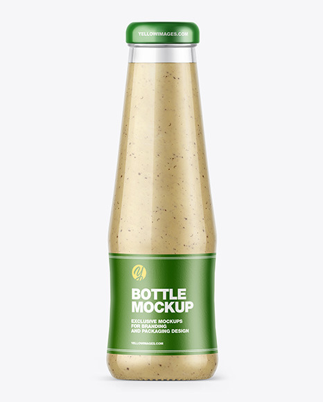 Mushrooms Sauce Bottle Mockup