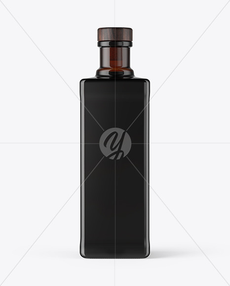 Download Square Dark Glass Bottle Mockup Free Mockups