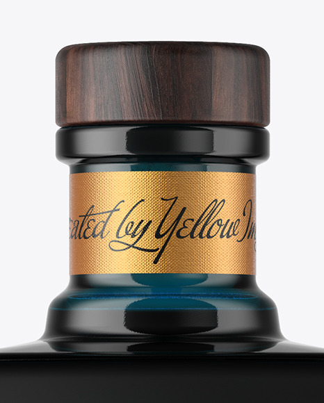 Square Dark Glass Bottle Mockup Square Dark Glass Bottle Mockup