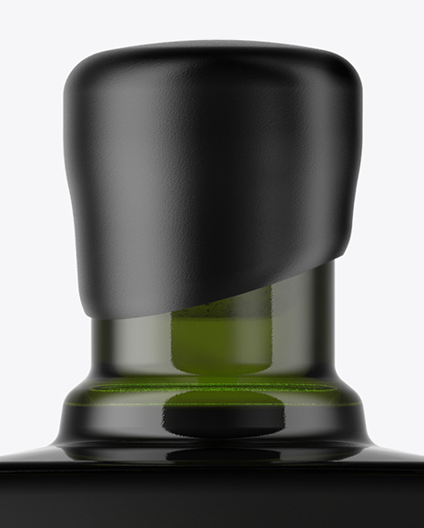 Square Dark Glass Bottle Mockup Square Dark Glass Bottle Mockup