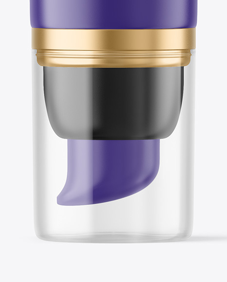 Matte Cosmetic Tube With Pump Mockup PSD #1