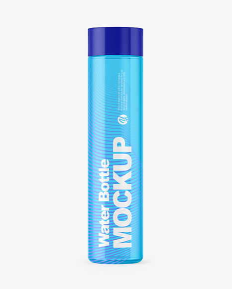 Transparent Water Bottle Mockup