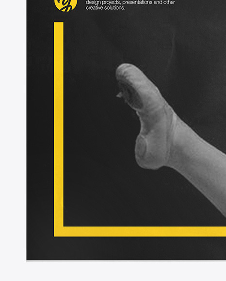 Crumpled Poster A4 w  Pins Mockup PSD #7